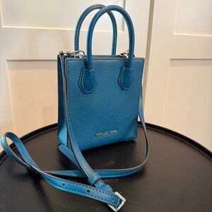 Michael Kors Mercer extra small pebbled leather crossbody purse